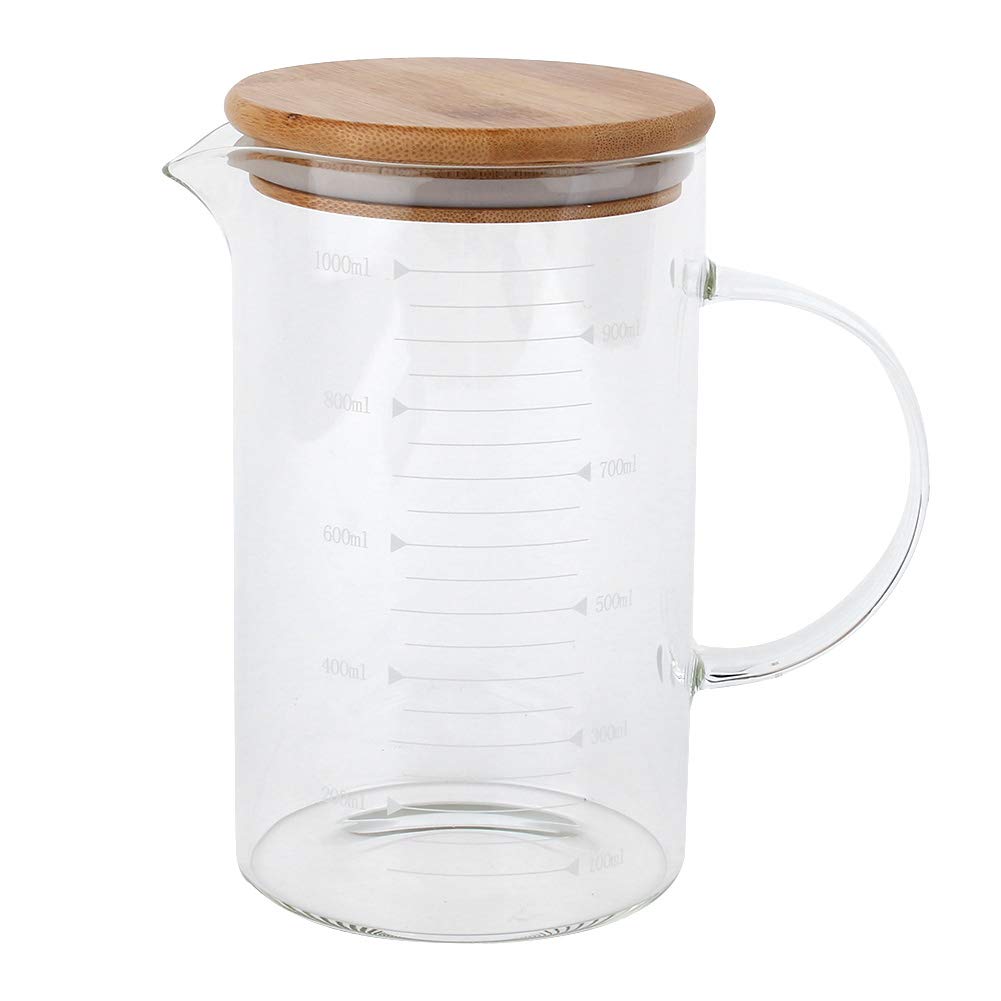 食器 S.U.S. Wood Lid Pitcher (L) Amazon.com: Glass Pitcher, Glass Water Pitcher with Wooden Lid